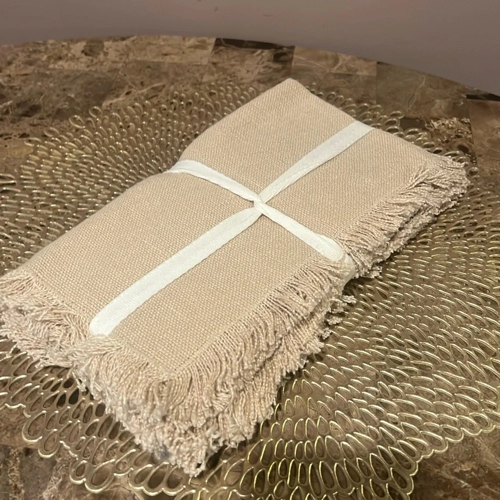 Williams Sonoma “Fringe” Napkins, Set/4